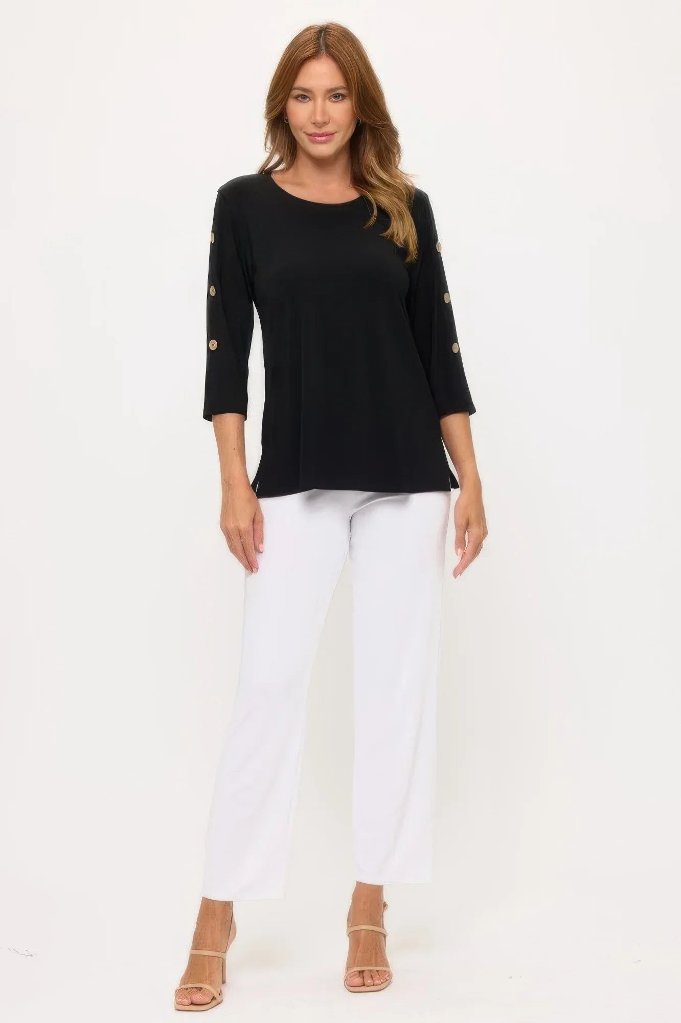 Hit Side Button Sleeve Top | Mixtshop LLC