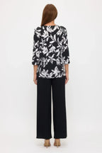 Plus Size Hit Side Button Sleeve Top | Mixtshop LLC