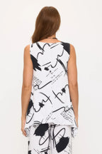 Hit Print Sleeveless Tank Top | Mixtshop LLC