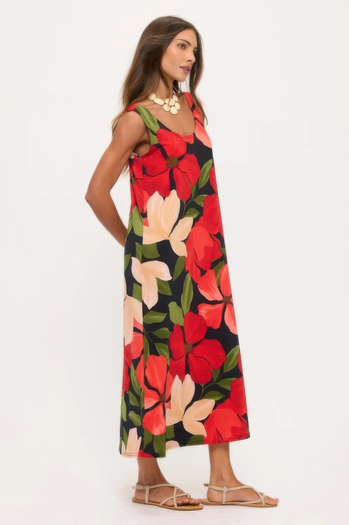 Print Bns Tank Long Dress | Mixtshop LLC