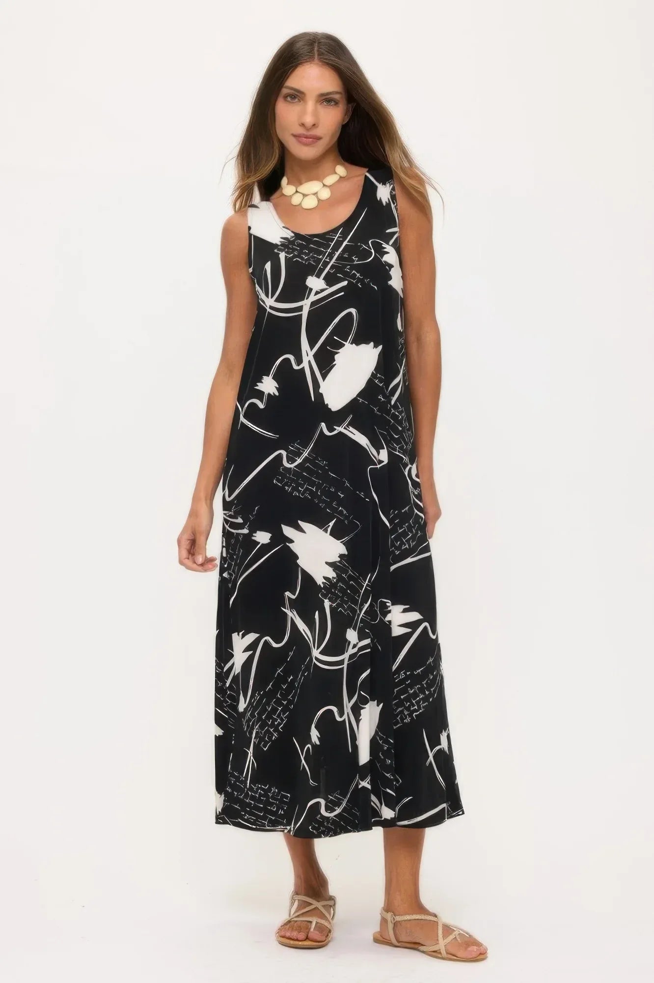 Print Bns Tank Long Dress | Mixtshop LLC