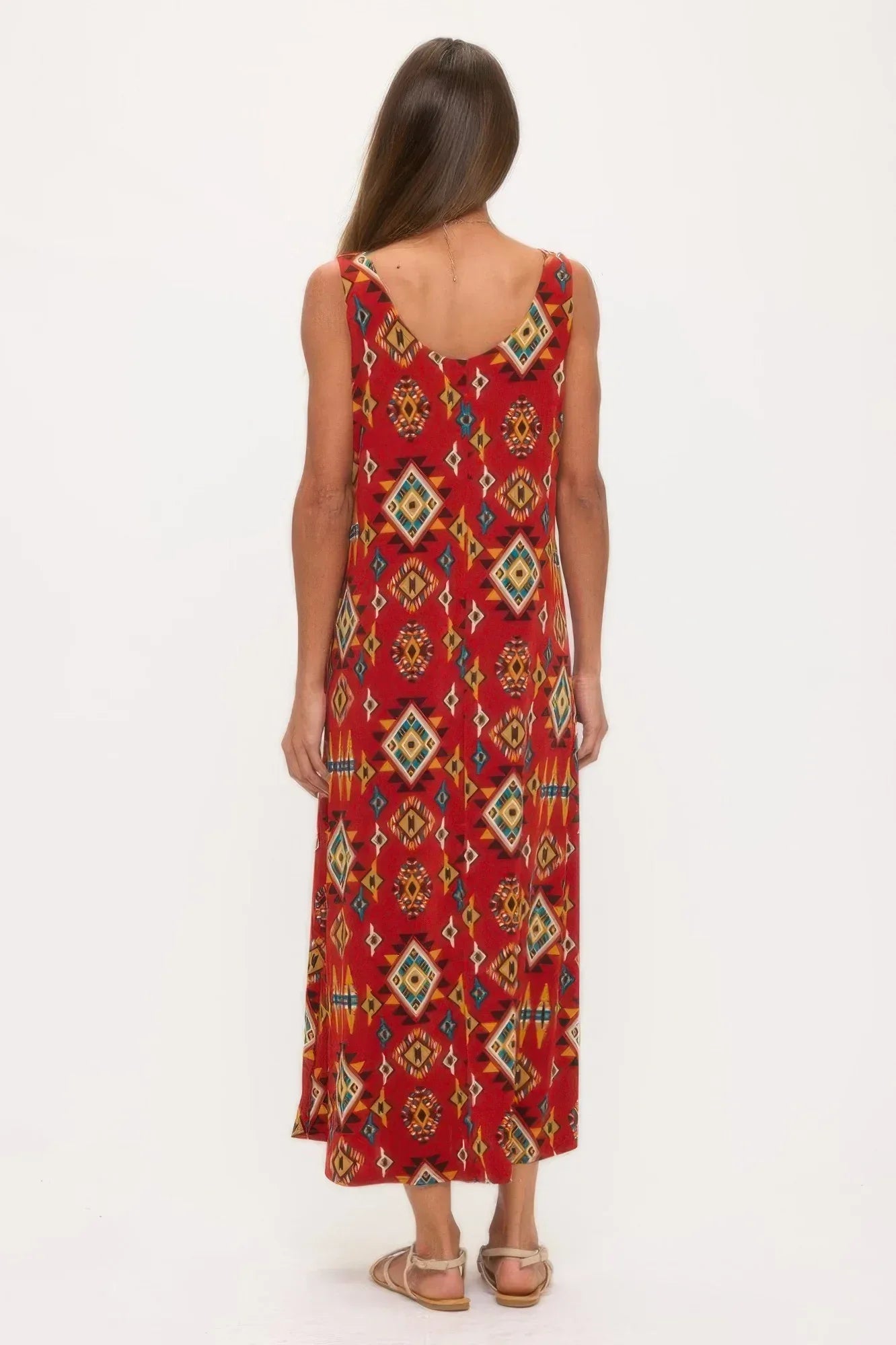 Print Bns Tank Long Dress | Mixtshop LLC
