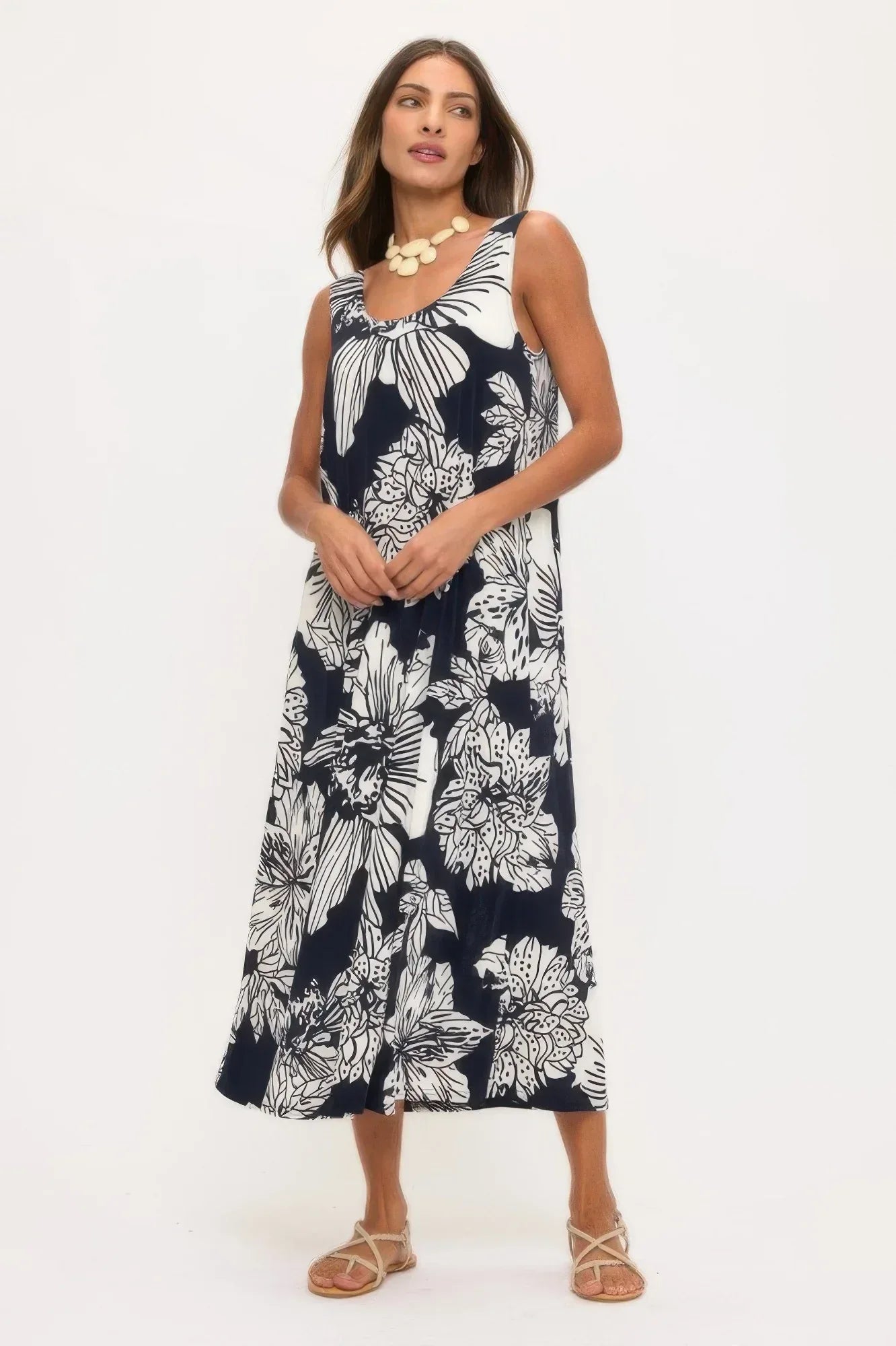Print Bns Tank Long Dress | Mixtshop LLC