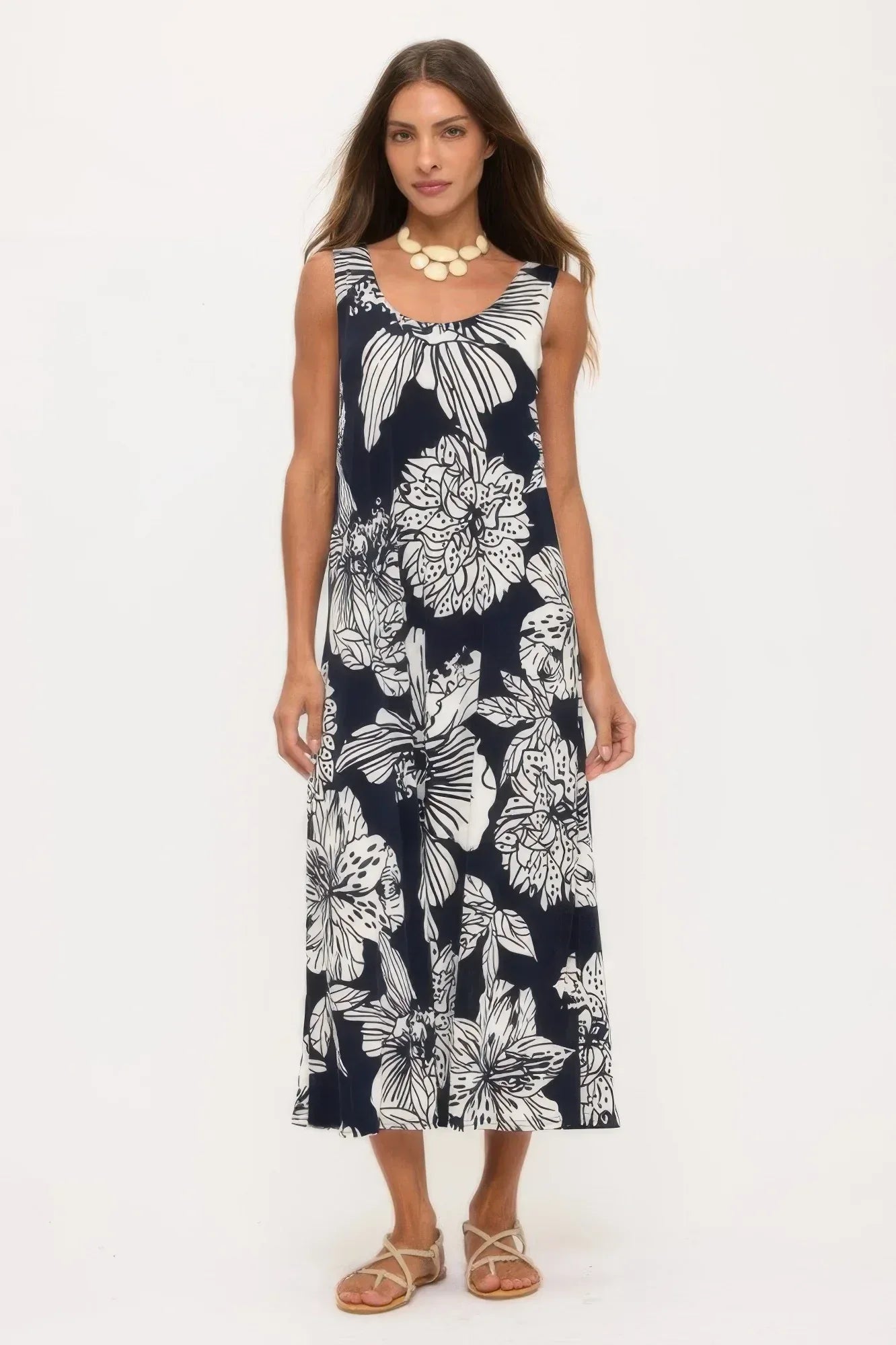 Print Bns Tank Long Dress | Mixtshop LLC