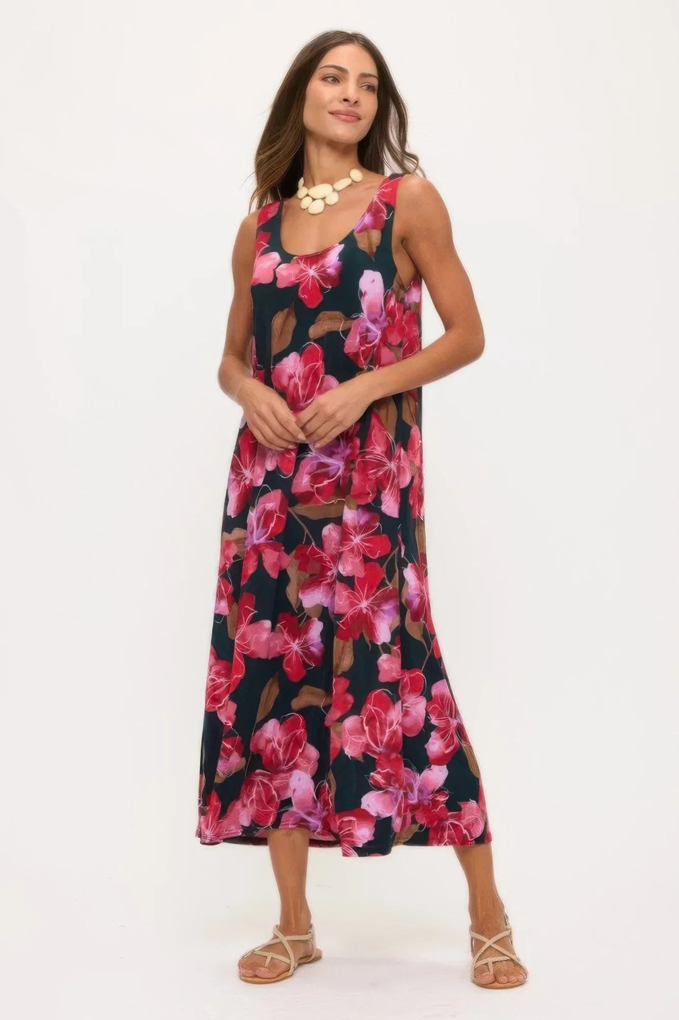 Print Bns Tank Long Dress | Mixtshop LLC Main image