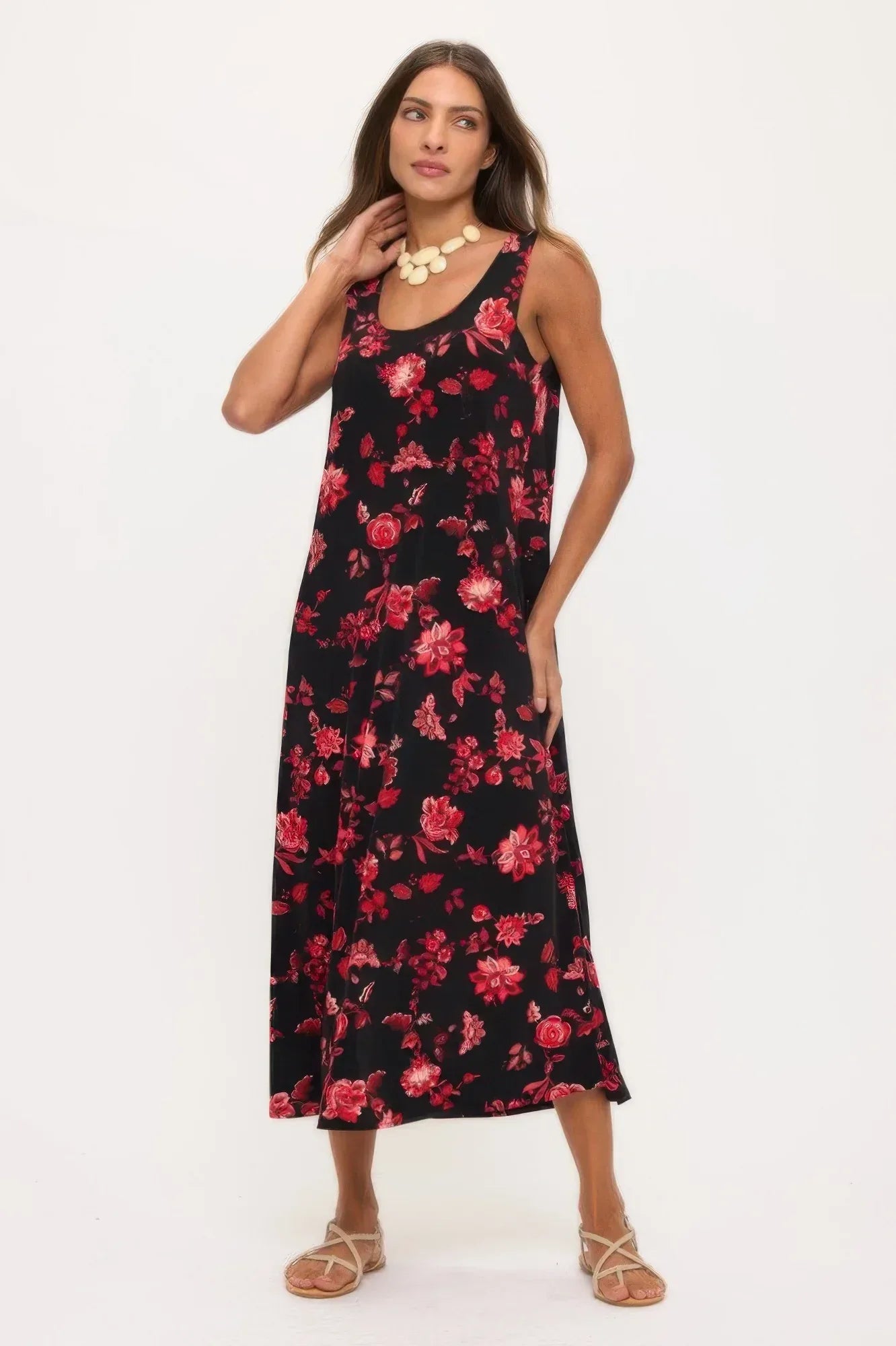 Print Bns Tank Long Dress | Mixtshop LLC