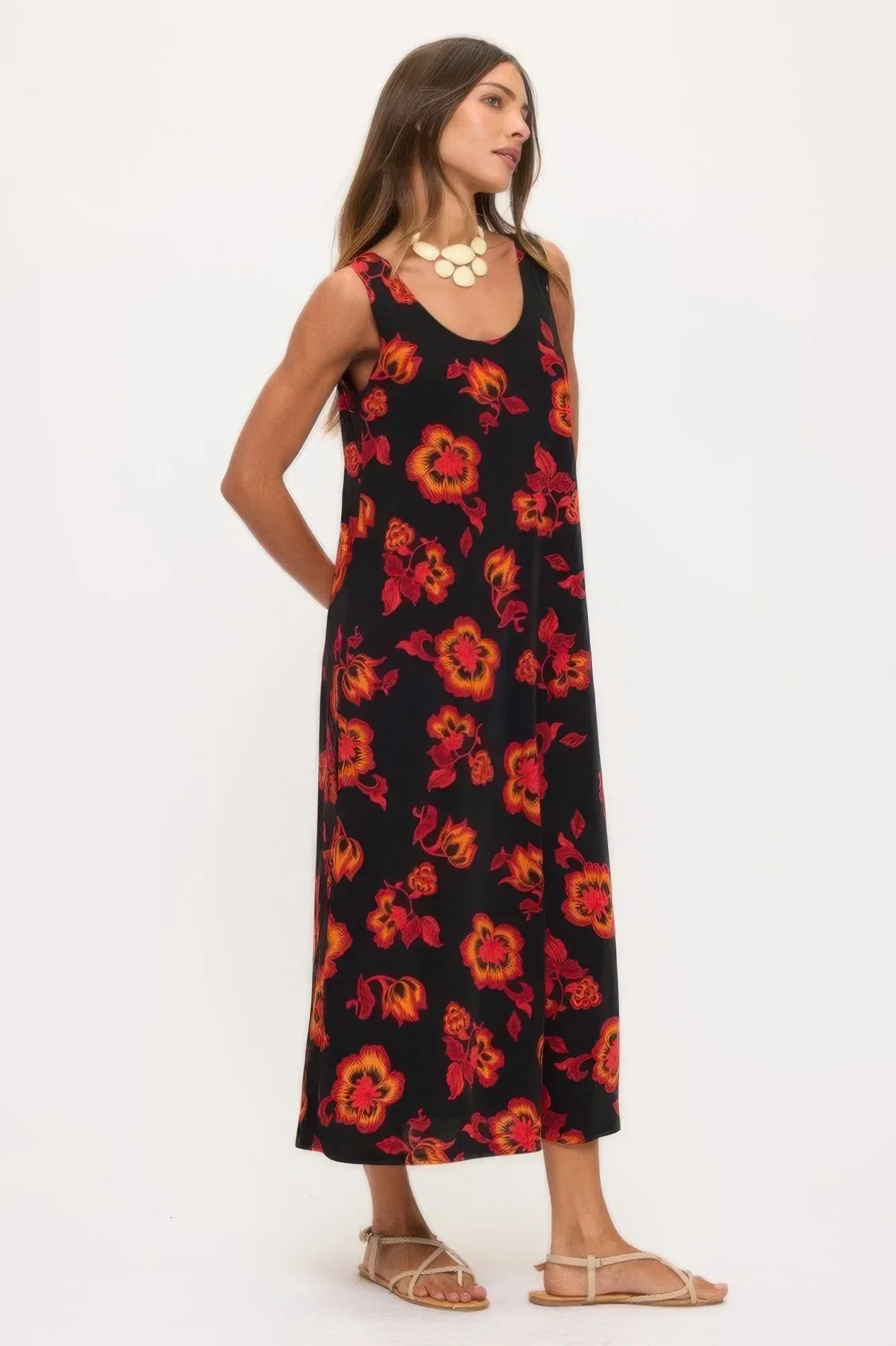 Print Bns Tank Long Dress | Mixtshop LLC