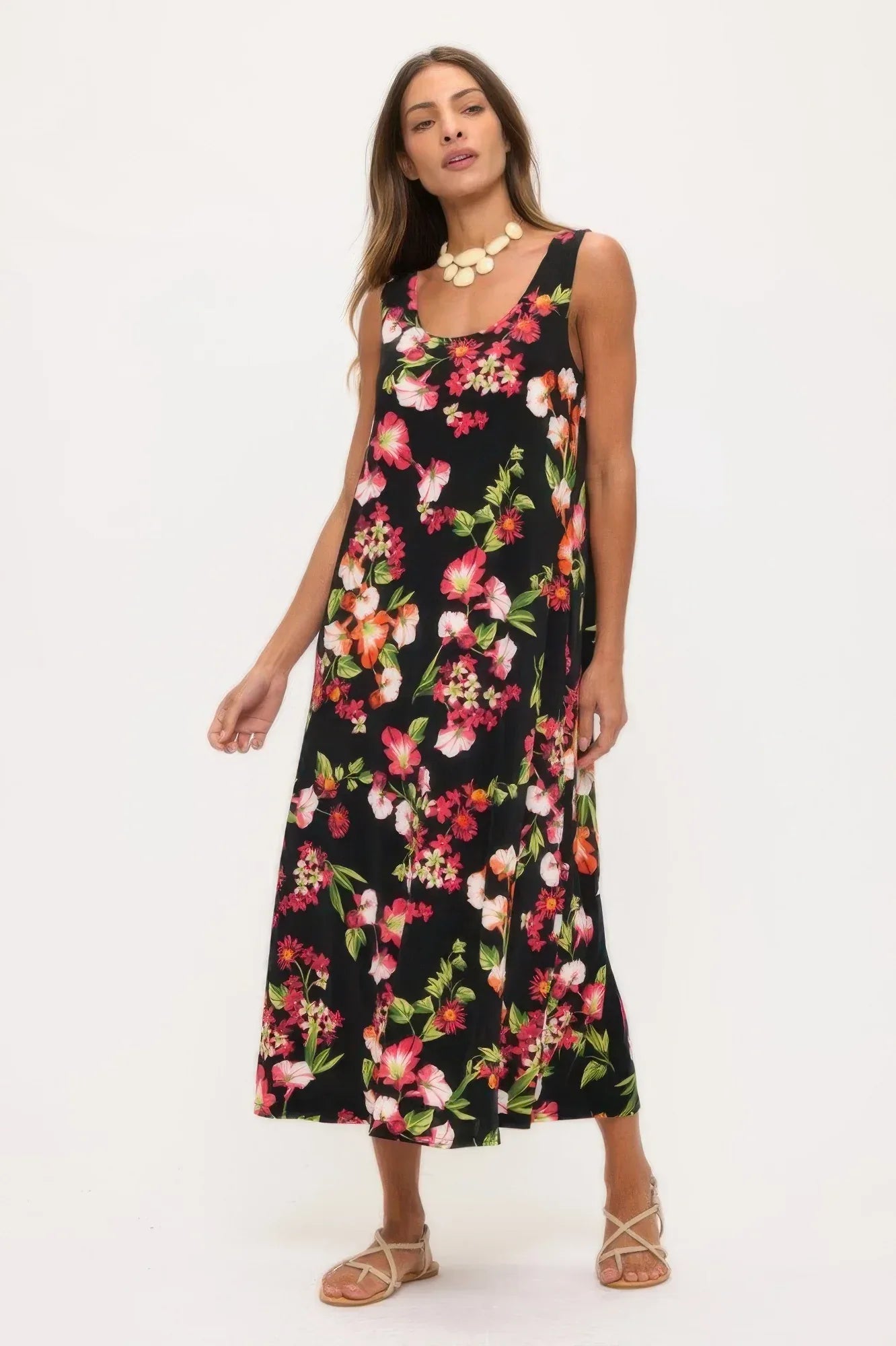Print Bns Tank Long Dress | Mixtshop LLC Main image