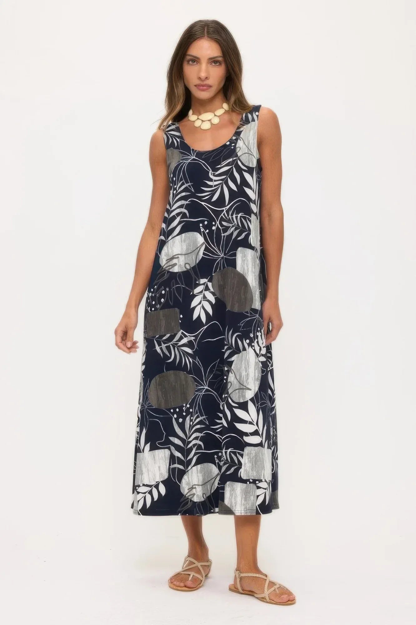 Print Bns Tank Long Dress | Mixtshop LLC