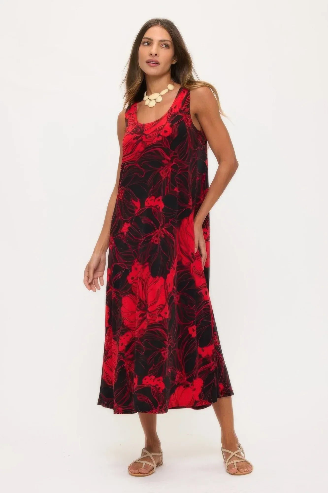 Print Bns Tank Long Dress | Mixtshop LLC