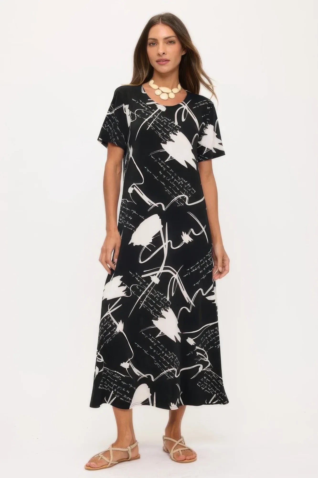 Print Bns Long Dress | Mixtshop LLC Main image