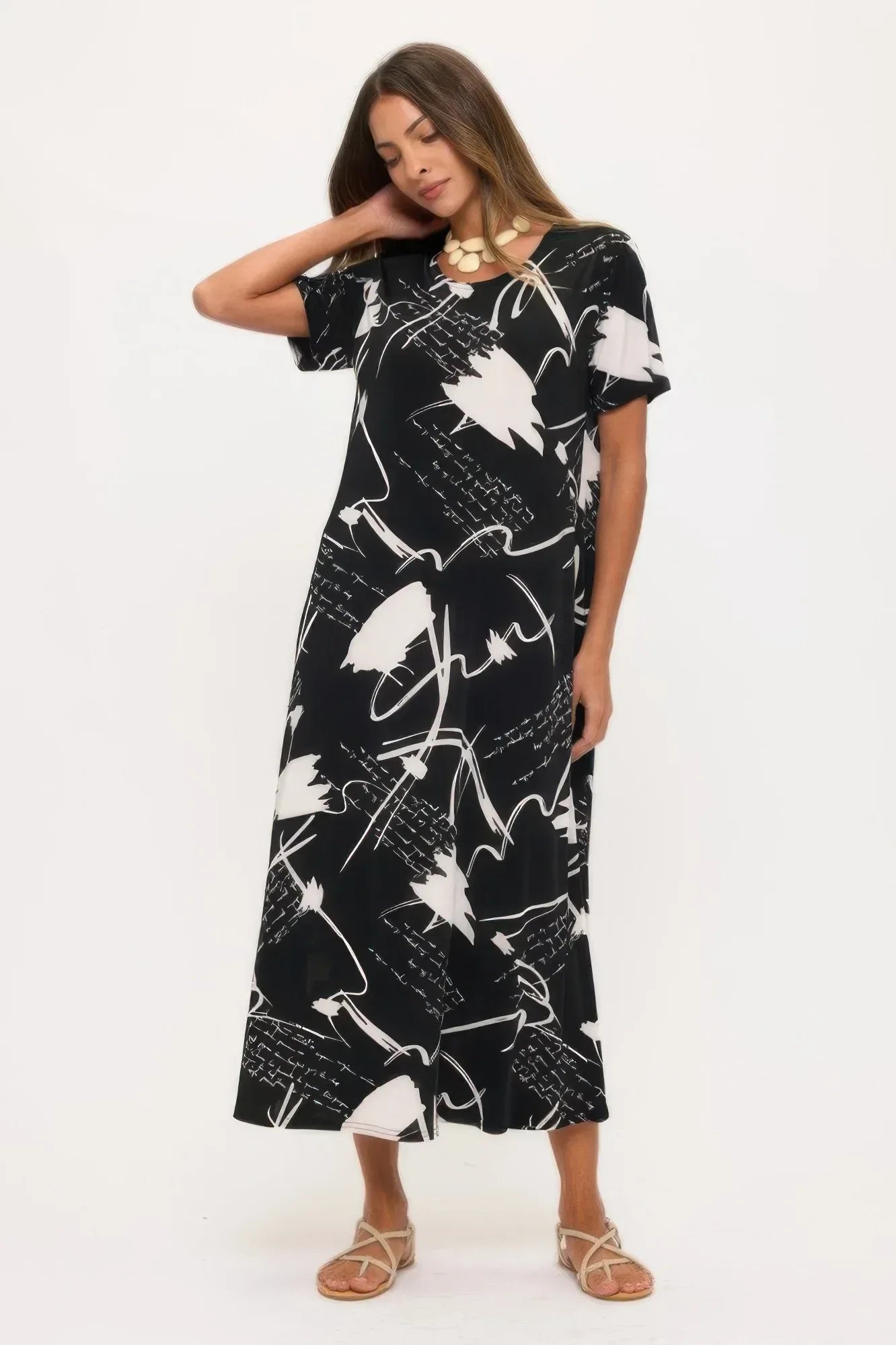 Print Bns Long Dress | Mixtshop LLC
