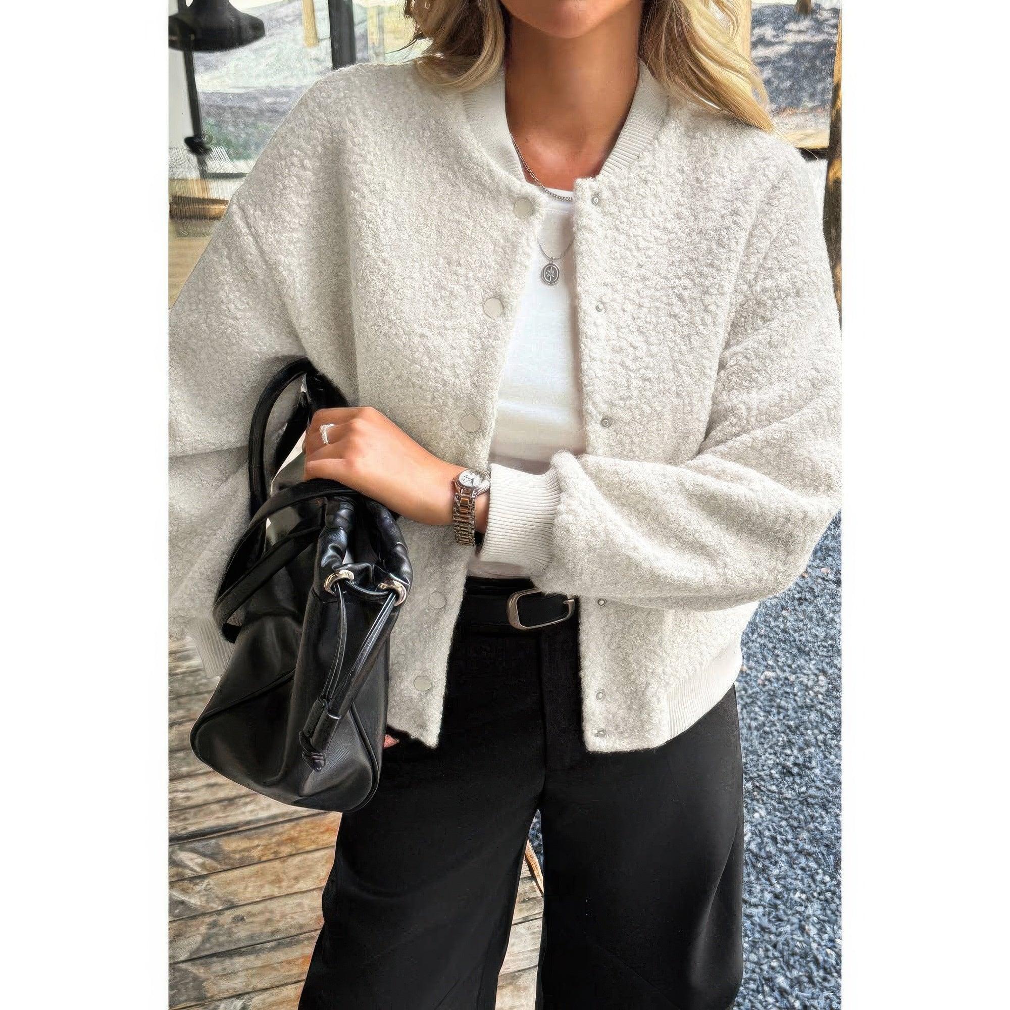Faux Sherpa Fuzzy Teddy Bomber Jacket Secondary image