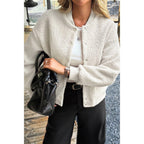 Faux Sherpa Fuzzy Teddy Bomber Jacket | Mixtshop LLC