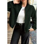 Faux Sherpa Fuzzy Teddy Bomber Jacket | Mixtshop LLC