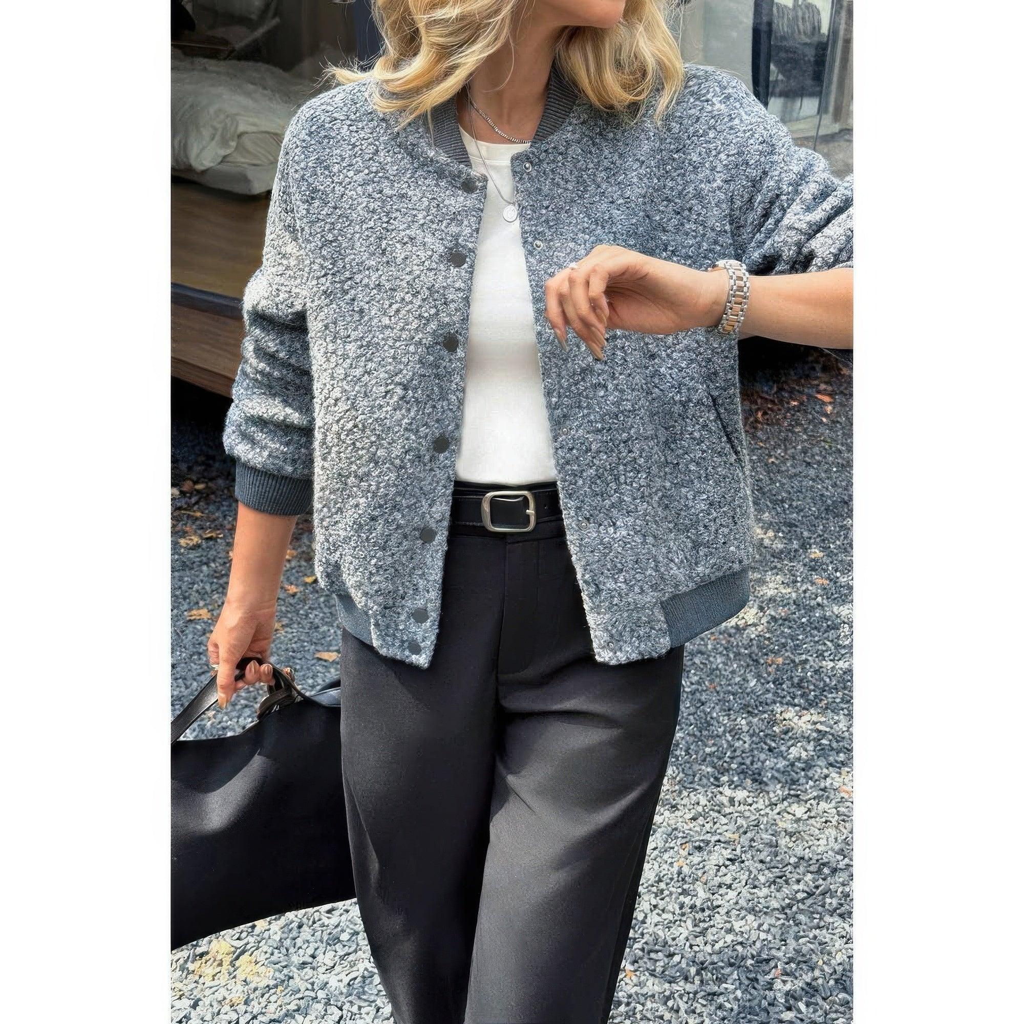 Faux Sherpa Fuzzy Teddy Bomber Jacket | Mixtshop LLC