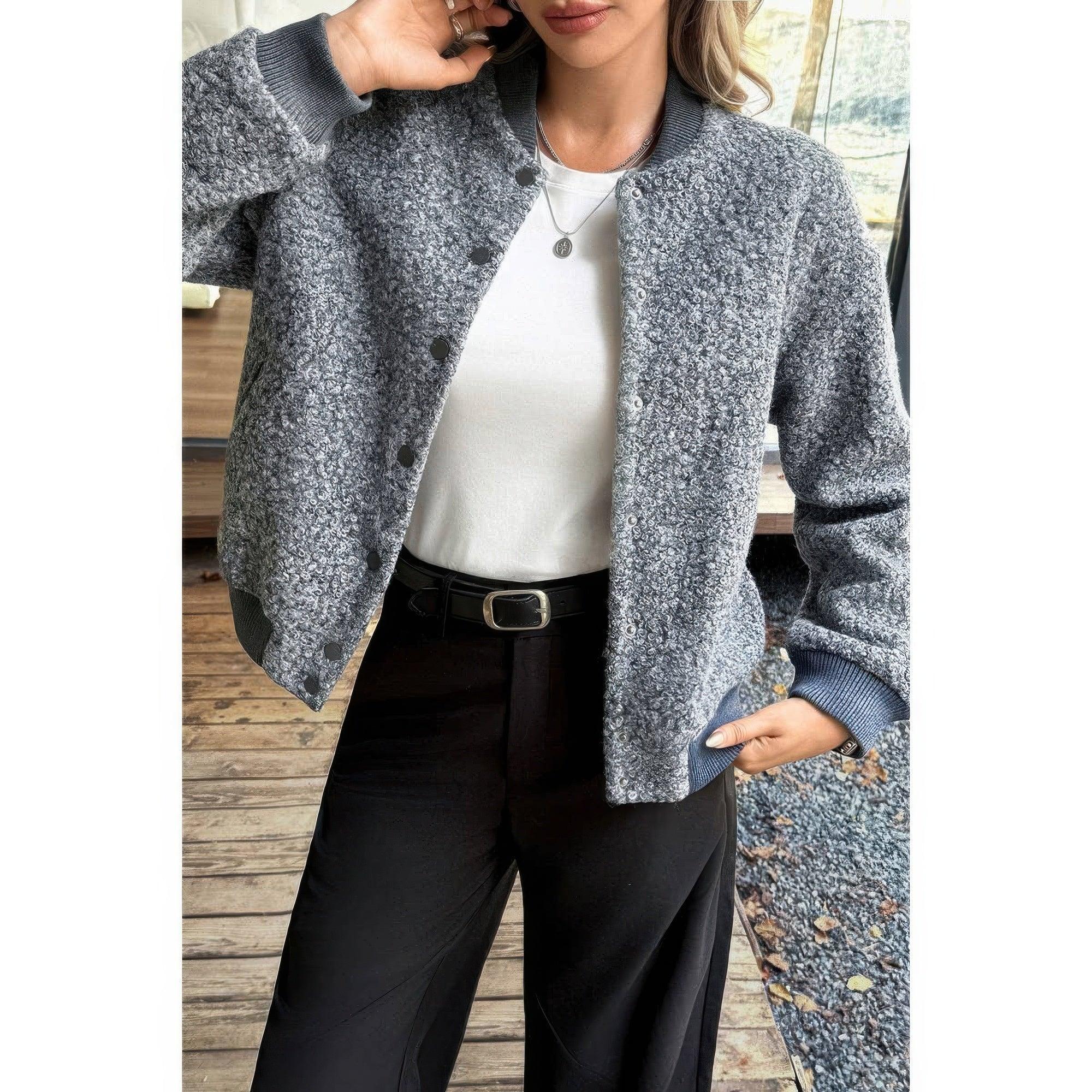 Faux Sherpa Fuzzy Teddy Bomber Jacket | Mixtshop LLC