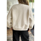 Faux Sherpa Fuzzy Teddy Bomber Jacket | Mixtshop LLC
