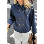 Double Breasted V Neck Trench Long Sleeve Coat | Mixtshop LLC