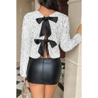 V Neck Sparkly Bolero Cropped Tie Front Jacket | Mixtshop LLC