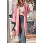 Solid Open Front Knit Long Body Cardigan | Mixtshop LLC