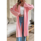 Solid Open Front Knit Long Body Cardigan | Mixtshop LLC