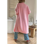 Solid Open Front Knit Long Body Cardigan | Mixtshop LLC