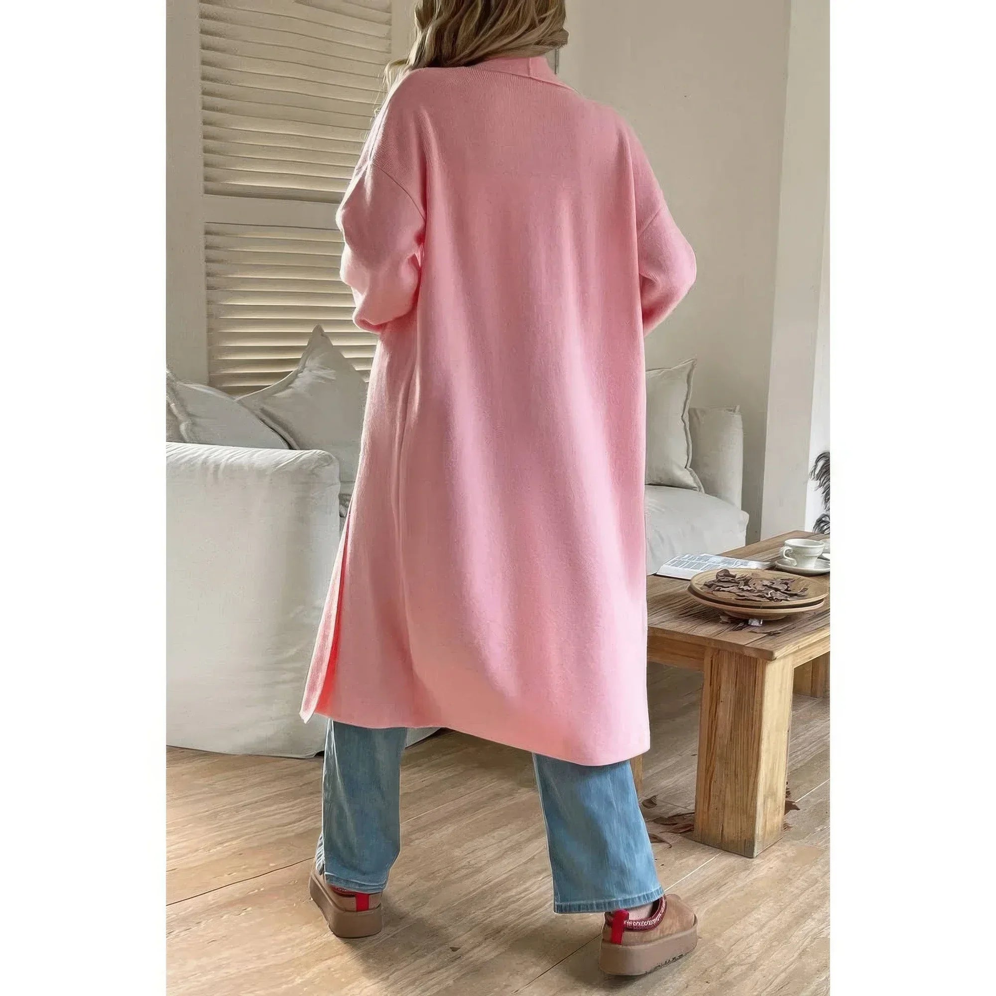 Solid Open Front Knit Long Body Cardigan | Mixtshop LLC