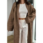 Solid Open Front Knit Long Body Cardigan | Mixtshop LLC