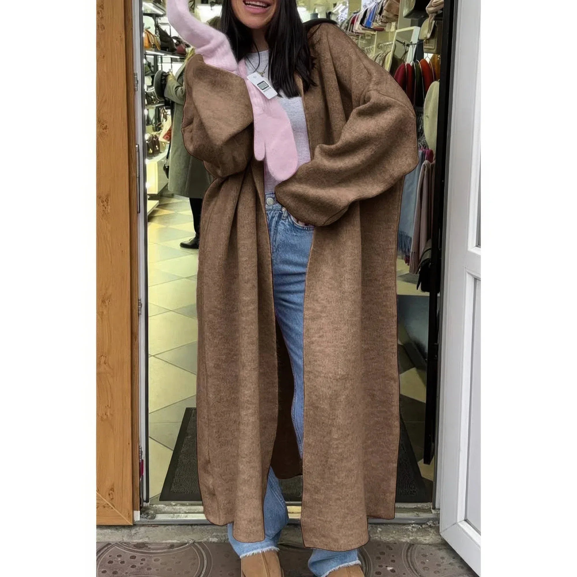 Solid Open Front Knit Long Body Cardigan | Mixtshop LLC