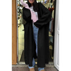 Solid Open Front Knit Long Body Cardigan | Mixtshop LLC