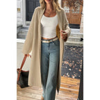 Solid Open Front Knit Long Body Cardigan | Mixtshop LLC