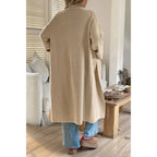 Solid Open Front Knit Long Body Cardigan | Mixtshop LLC