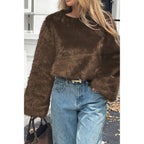 Solid Faux Fur Back Hide Zipper Pullover Coat | Mixtshop LLC