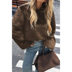 Solid Faux Fur Back Hide Zipper Pullover Coat | Mixtshop LLC