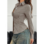 Stretch Button Down Long Sleeves Shirt | Mixtshop LLC