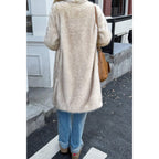 Solid Fluffy Faux Fur Shaggy Long Body Outwear | Mixtshop LLC