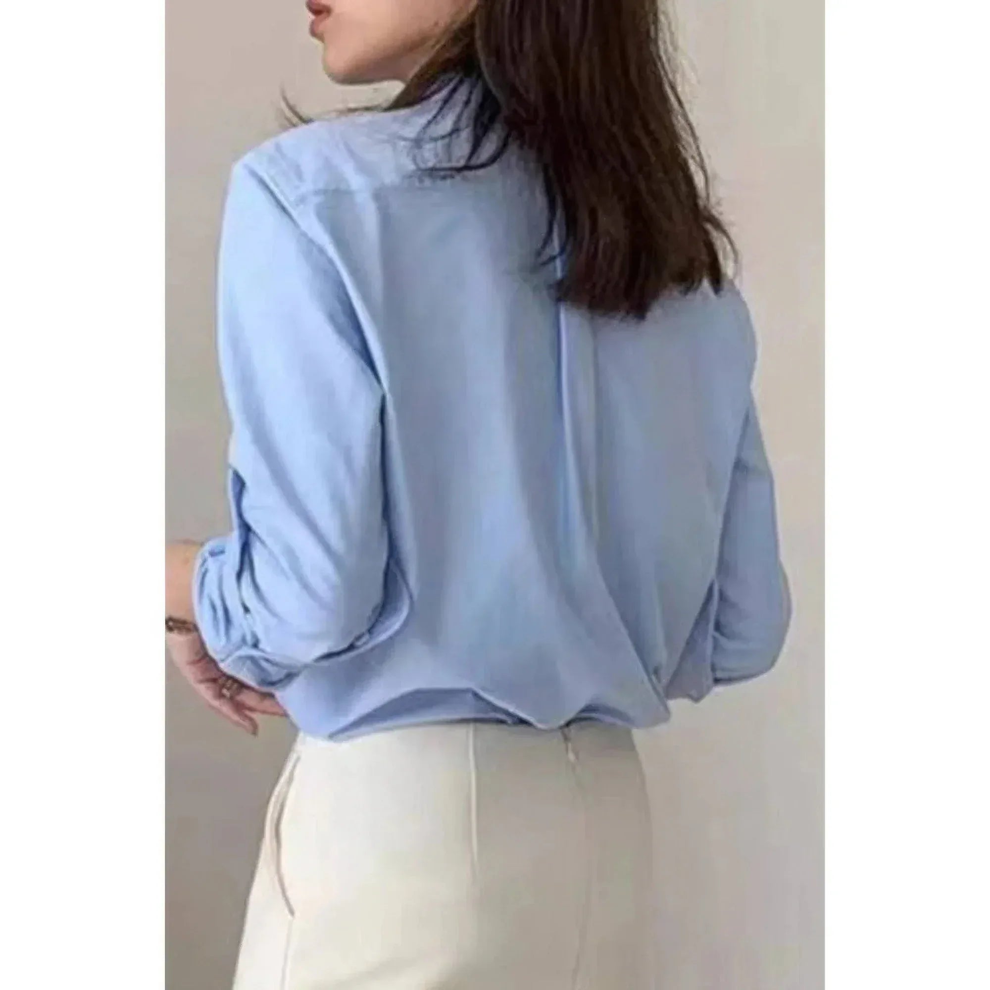 Solid Drop Shoulder Button Up Loose Shirt | Mixtshop LLC