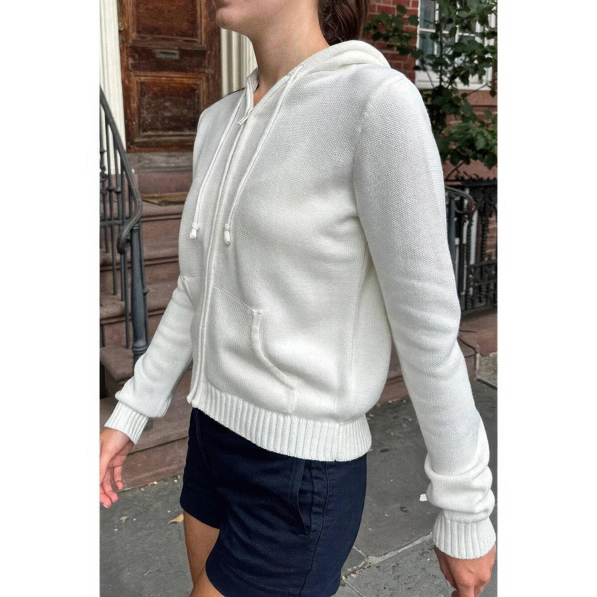 Solid Ribbed Knit Zipper Pockets Hoodie | Mixtshop LLC