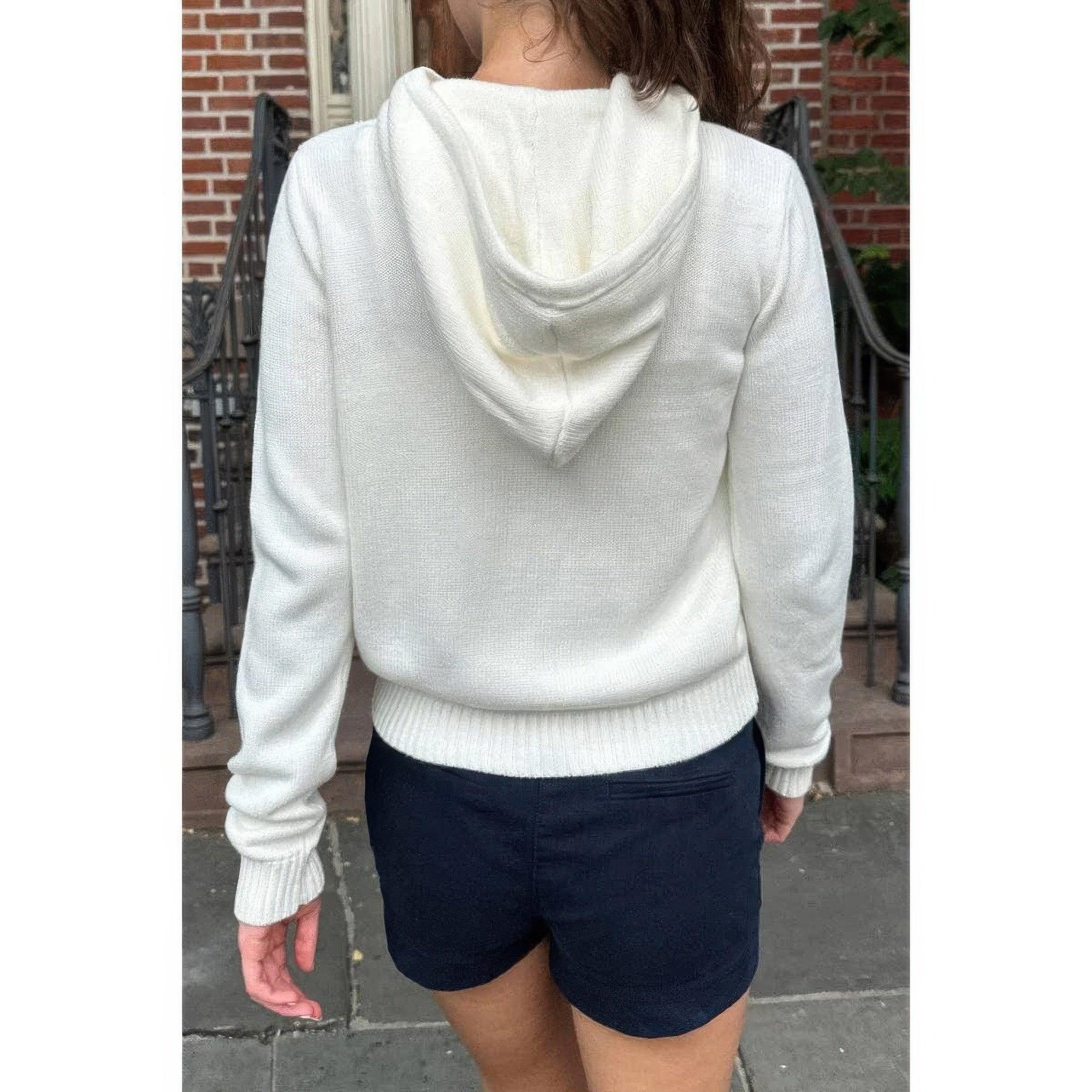 Solid Ribbed Knit Zipper Pockets Hoodie | Mixtshop LLC