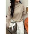 Soft Knit Roll Neck Long Sleeves Sweater | Mixtshop LLC