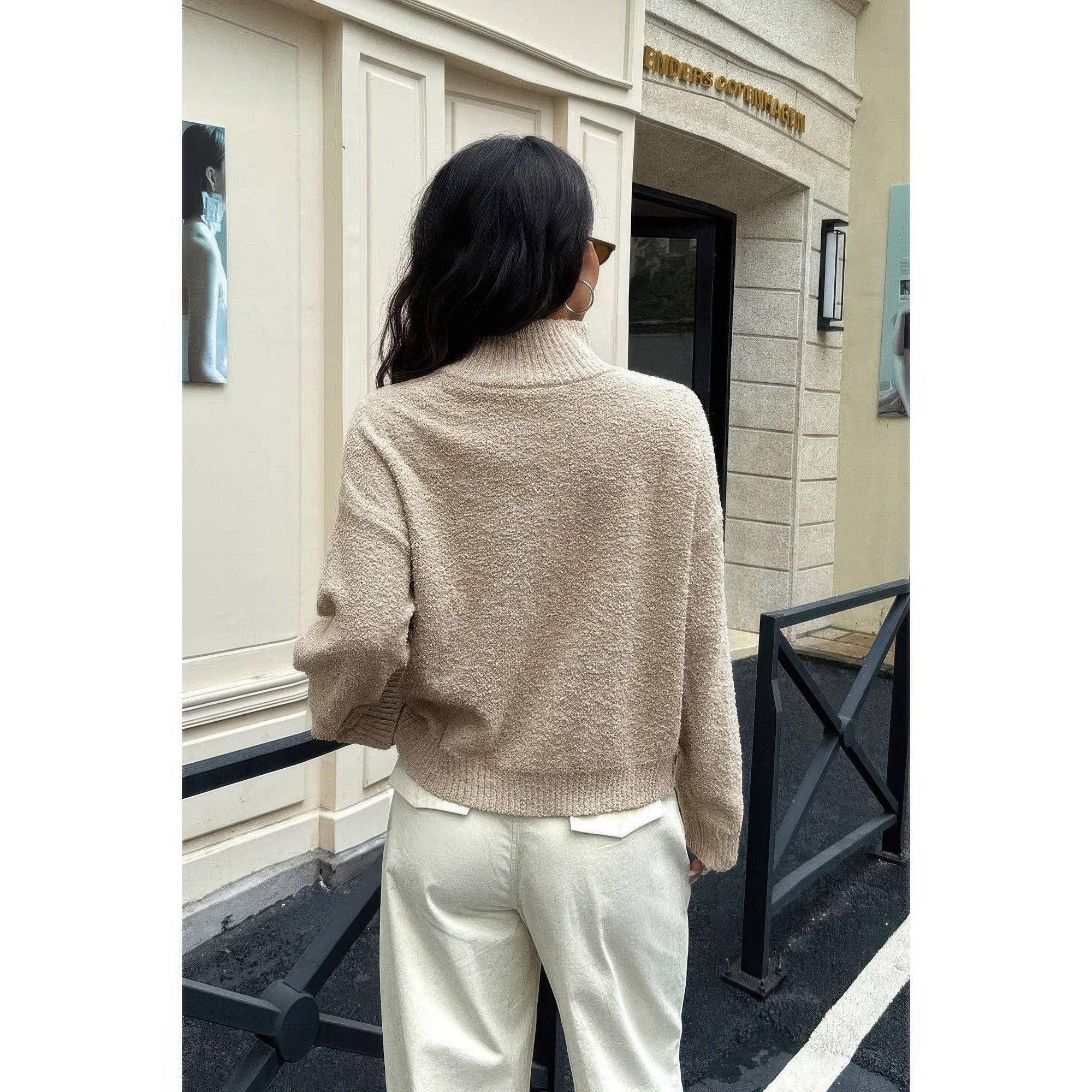 Soft Knit Roll Neck Long Sleeves Sweater | Mixtshop LLC