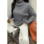 Soft Knit Roll Neck Long Sleeves Sweater | Mixtshop LLC
