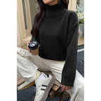 Soft Knit Roll Neck Long Sleeves Sweater | Mixtshop LLC
