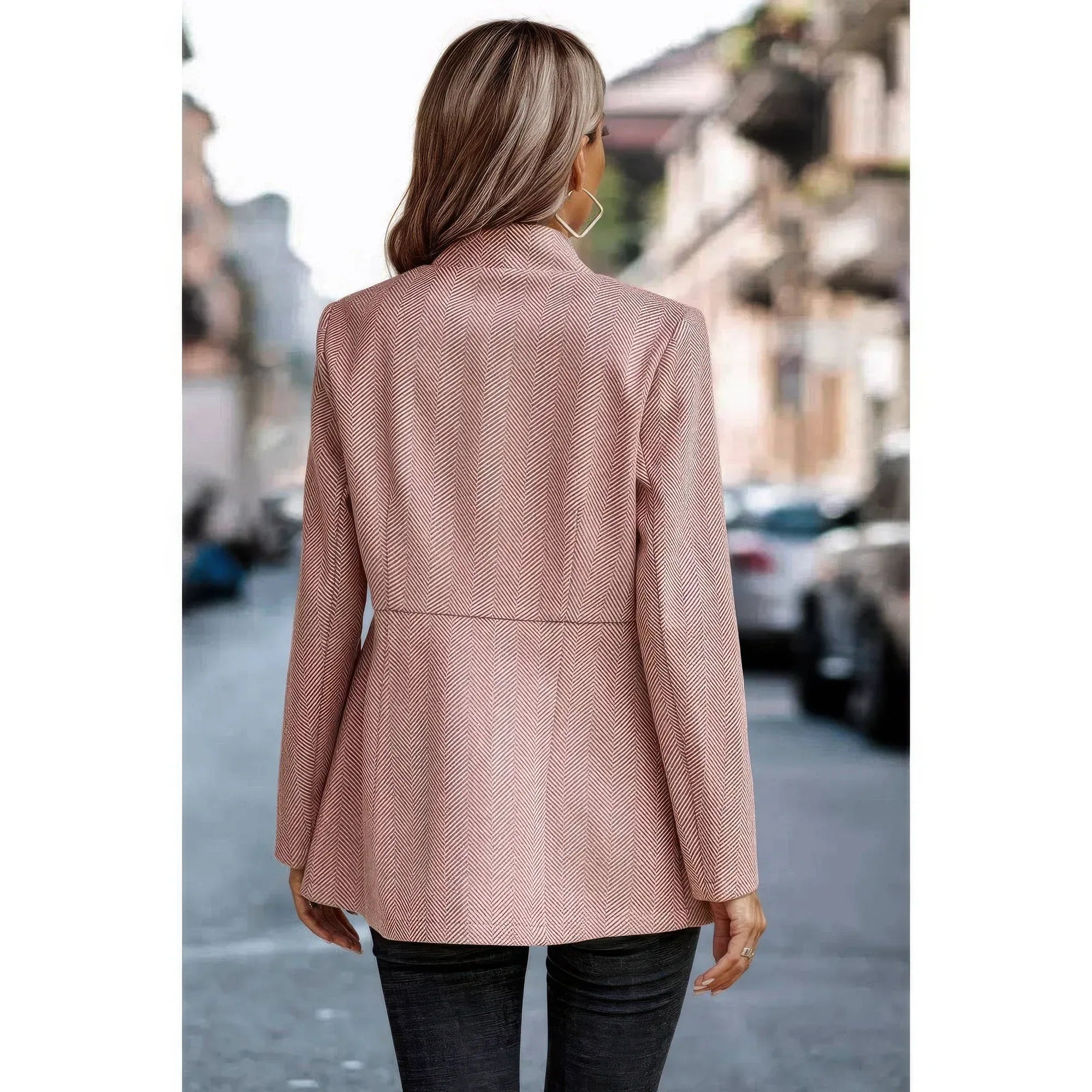Solid Pocket Long Sleeve Elegant Wool Coat | Mixtshop LLC