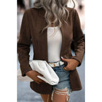 Solid Pocket Long Sleeve Elegant Wool Coat | Mixtshop LLC