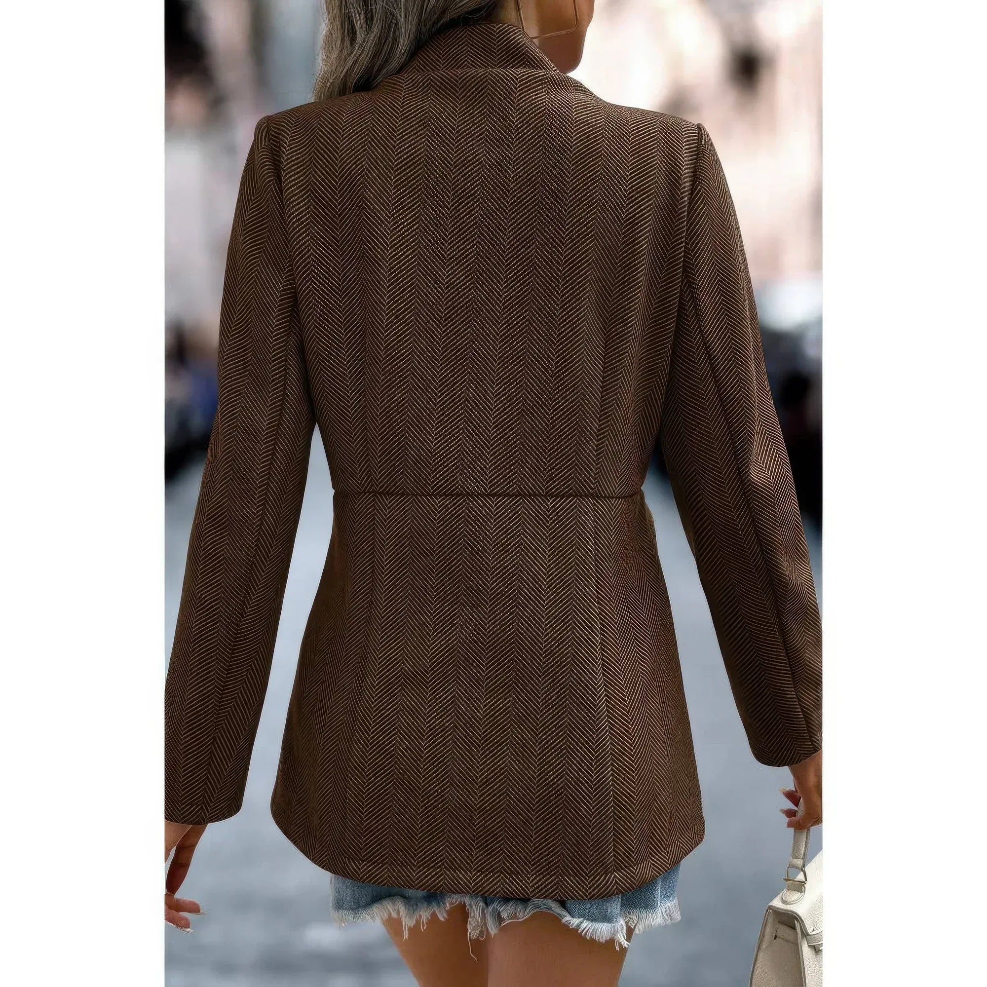 Solid Pocket Long Sleeve Elegant Wool Coat | Mixtshop LLC