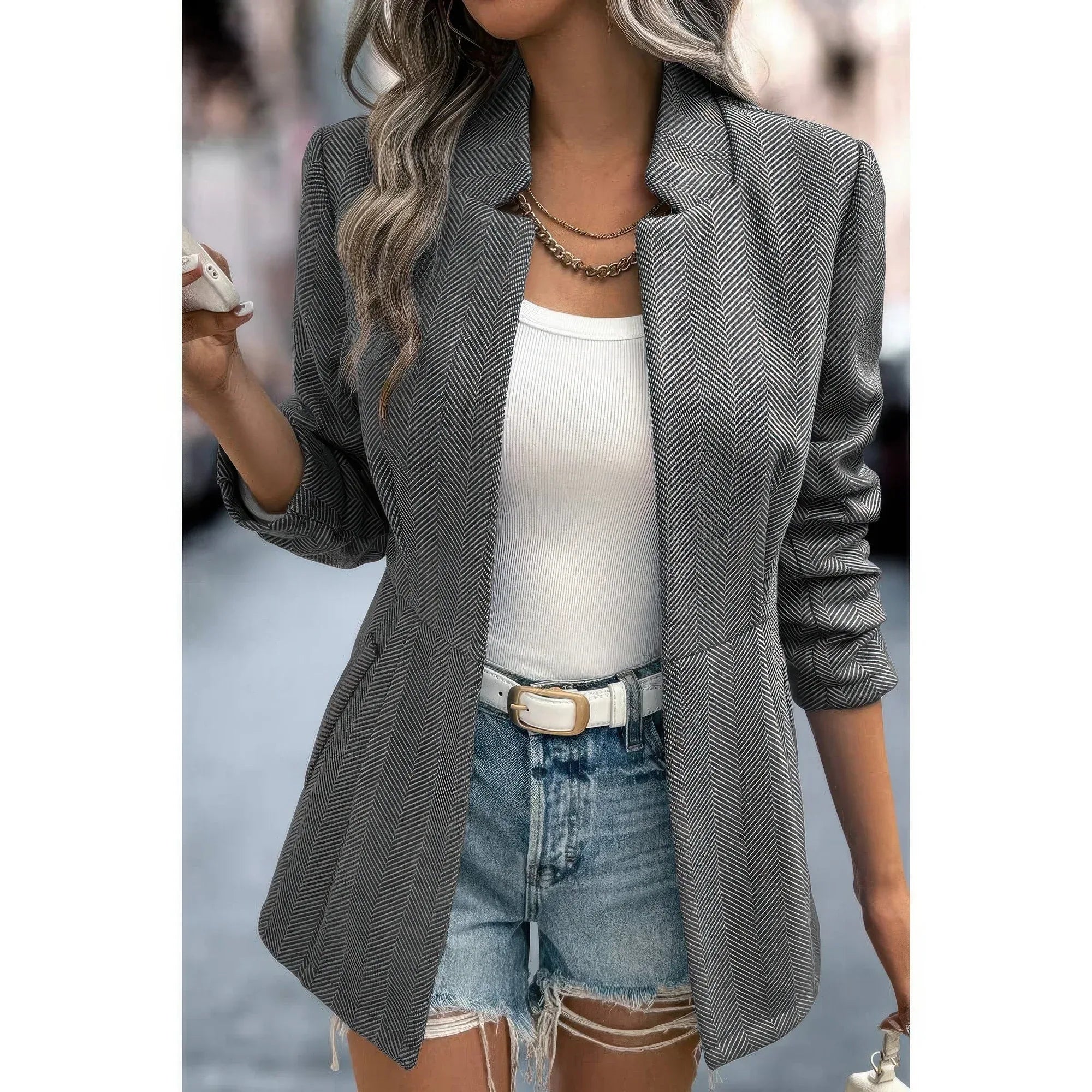 Solid Pocket Long Sleeve Elegant Wool Coat | Mixtshop LLC