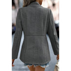 Solid Pocket Long Sleeve Elegant Wool Coat | Mixtshop LLC