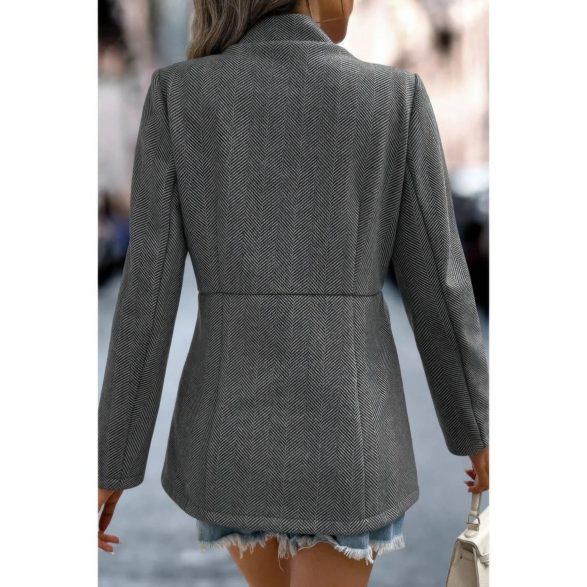 Solid Pocket Long Sleeve Elegant Wool Coat | Mixtshop LLC